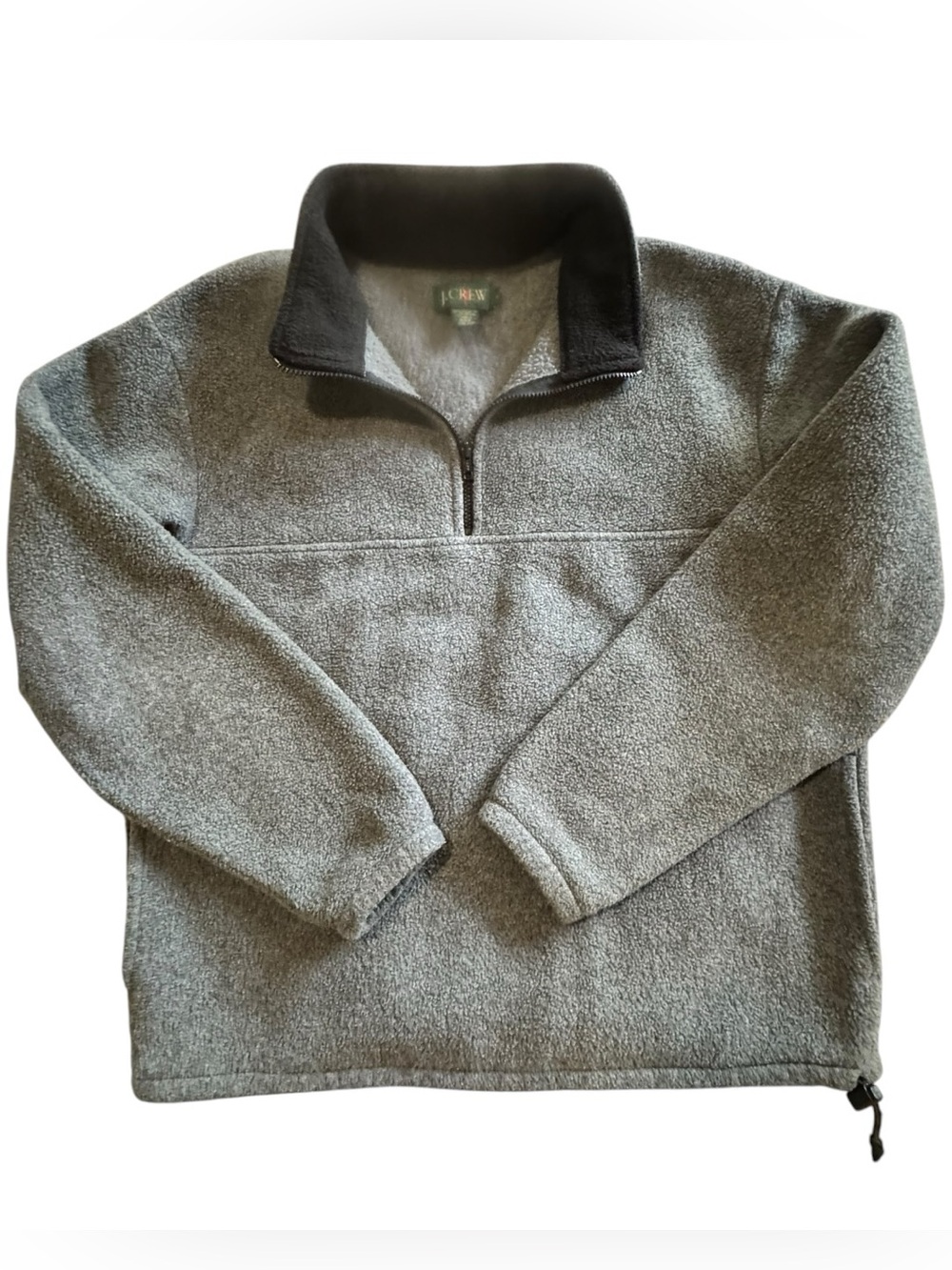 Vintage J.Crew Gray Quarter Zip Fleece Pullover L Made in USA Gorpcore